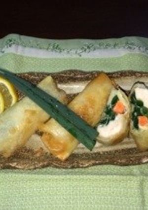 切って巻くだけ！鶏むねネギ春巻き-レシピのメイン写真