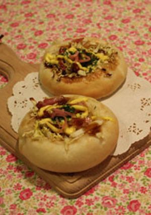 キャベツたっぷりお好み焼き風パン-レシピのメイン写真