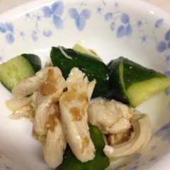 รูปของ 鶏ささみときゅうりの梅肉和え