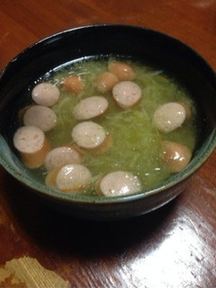 千切りキャベツとウインナースープ-レシピのメイン写真