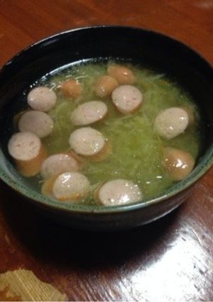 千切りキャベツとウインナースープ-レシピのメイン写真