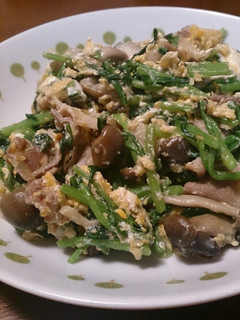 春菊と豚肉炒め-レシピのメイン写真