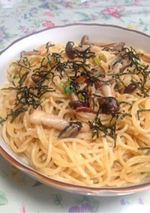 シメジとネギのタラコパスタ-レシピのメイン写真