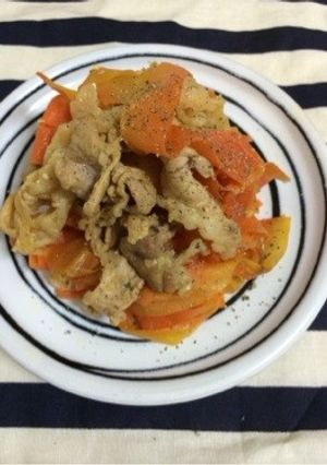 お弁当にも♬豚肉と人参の粉チーポン！-レシピのメイン写真