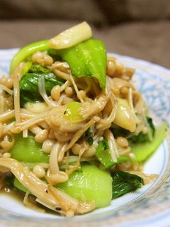 ★あと一品★えのきとチンゲン菜の中華炒め-レシピのメイン写真