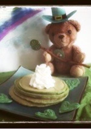 緑色のパンケーキ-レシピのメイン写真