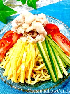 簡単!豚しゃぶの冷やし中華♡-レシピのメイン写真