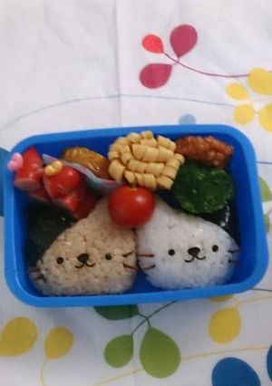 ネコちゃんキャラ弁当-レシピのメイン写真