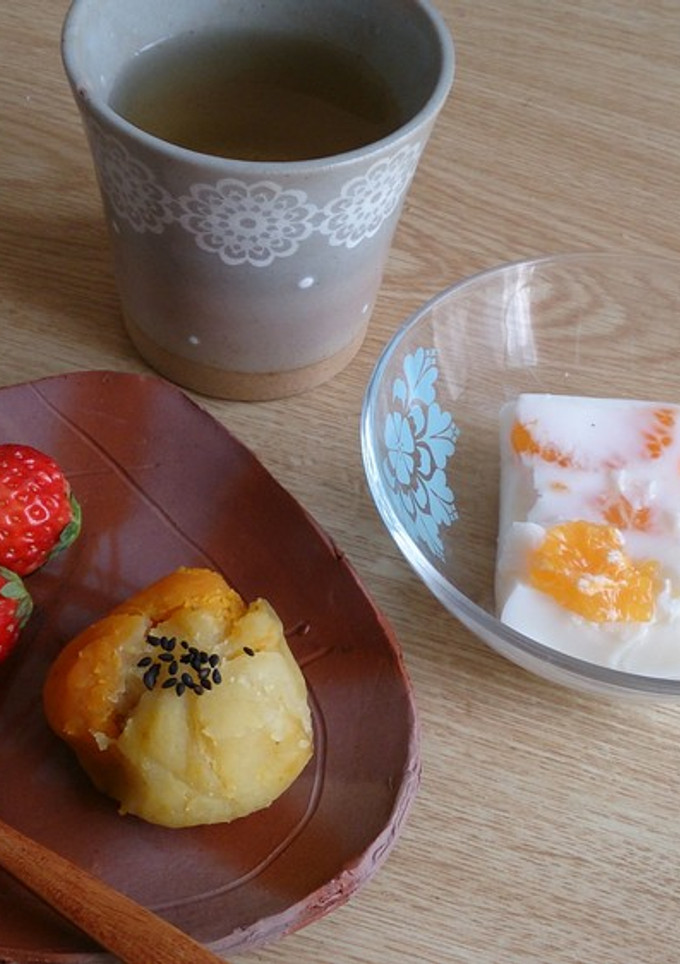 簡単☆妊婦おやつ☆さつま芋と南瓜の茶巾-レシピのメイン写真