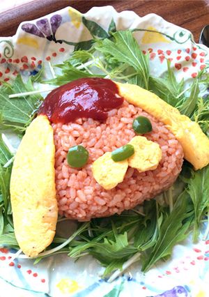 簡単キャラごはん☆オムライスおむけん☆-レシピのメイン写真