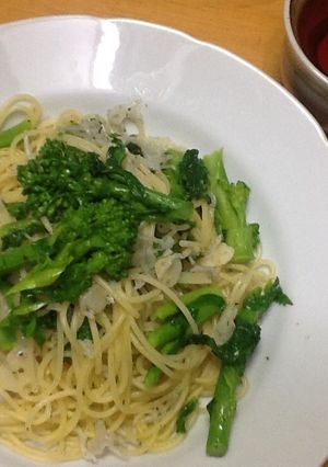 菜の花とじゃこのスパゲッティ-レシピのメイン写真