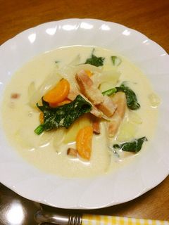 具だくさん豆乳スープ-レシピのメイン写真