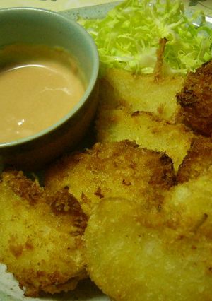 ☆エビマヨソースで食べる新玉フライ☆-レシピのメイン写真