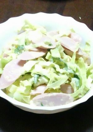 ヨーグルトで☆キャベツのカルボ風サラダ-レシピのメイン写真
