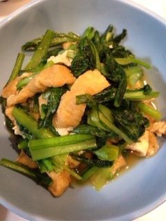 小松菜と油揚げの炒め煮-レシピのメイン写真