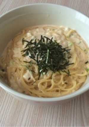 明太豆腐クリームパスタ(*･ω･*)-レシピのメイン写真