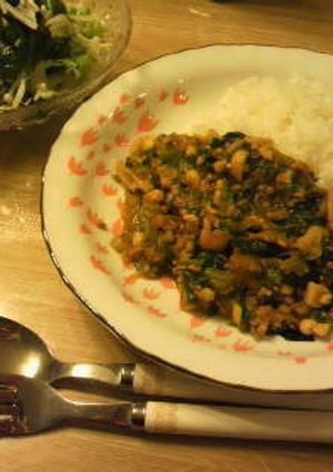ほうれん草のキーマカレー-レシピのメイン写真