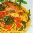 ほうれん草たっぷりトマトソースパスタ
