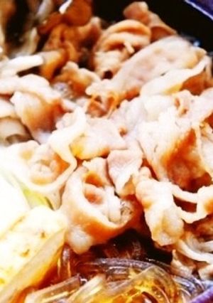 舞茸が香る♪豚しゃぶしゃぶ肉のすき焼き-レシピのメイン写真