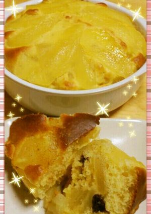 グラタン皿で作る♪りんごたっぷりケーキ-レシピのメイン写真