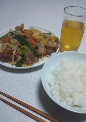 すべてカンの野菜炒め【自炊2食目】-レシピのメイン写真