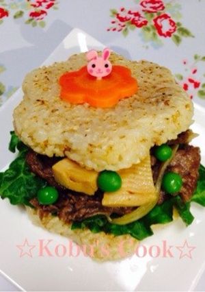 ＊春＊お花見ライスバーガー♪-レシピのメイン写真