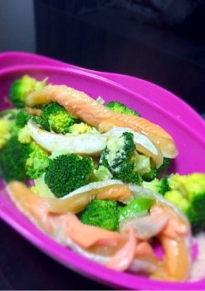ルクエで！ハラスとブロッコリーの味噌マヨ-レシピのメイン写真