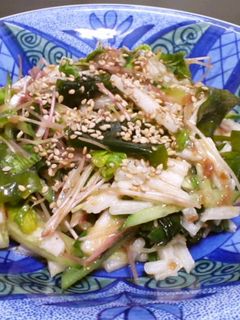 長芋とワカメの梅ドレサラダ-レシピのメイン写真