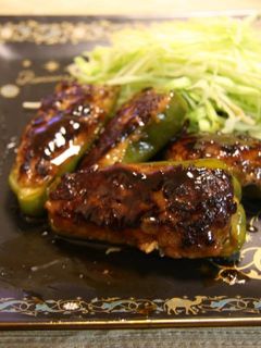テリヤキソースで☆ピーマンの肉詰め-レシピのメイン写真