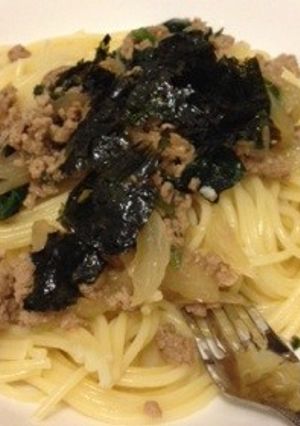 ほうれん草とひき肉のパスタ-レシピのメイン写真