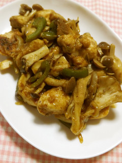 鶏肉ときのこのカレー炒め-レシピのメイン写真