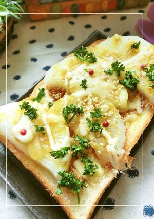 juicy大根の塩カレーおかかトースト-レシピのメイン写真