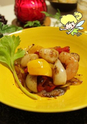 春野菜と海鮮のXO醤バター炒め♪-レシピのメイン写真