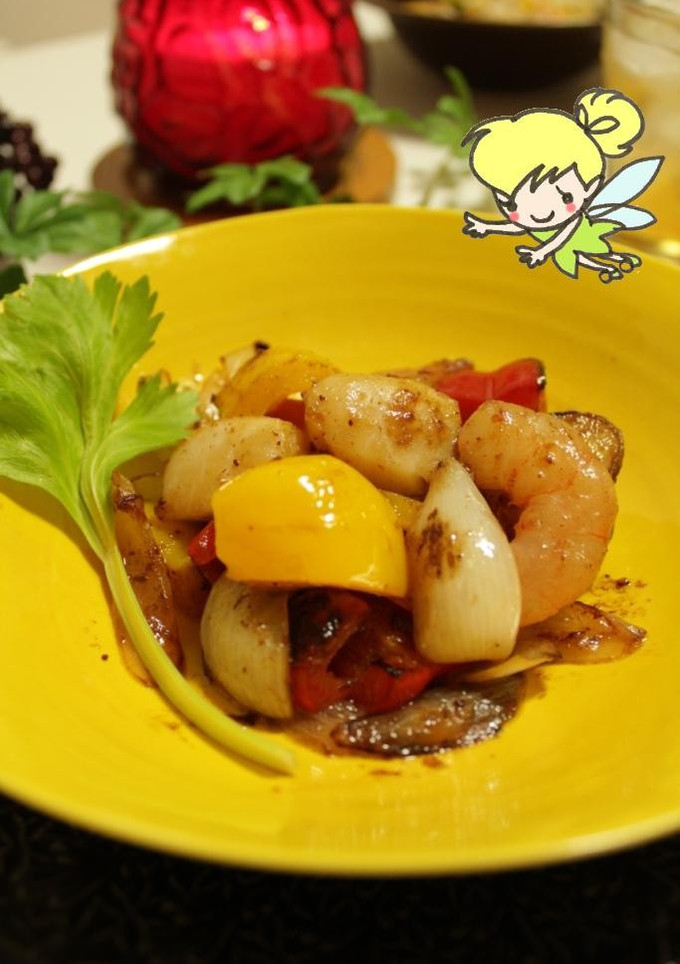 春野菜と海鮮のXO醤バター炒め♪-レシピのメイン写真