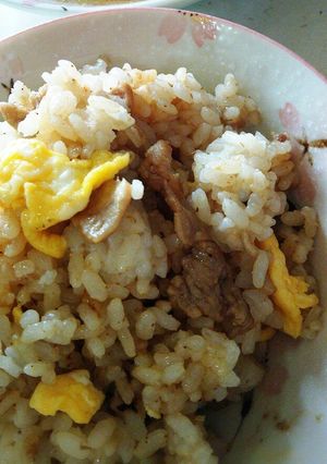 ズボラに美味しく!豚肉と卵の甘辛ご飯-レシピのメイン写真