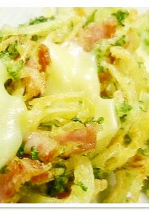 簡単☆ロースハムと新玉ねぎの洋風かき揚げ-レシピのメイン写真