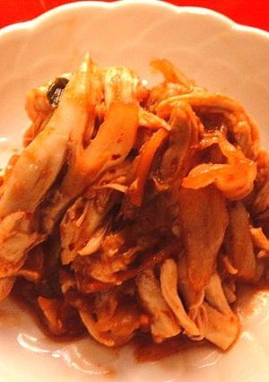 ☺簡単おつまみ♪鶏肉とキムチの和え物☺-レシピのメイン写真
