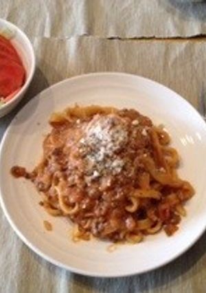 牛乳で☆挽肉のトマトクリームパスタ-レシピのメイン写真