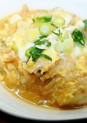 スープがあればすぐ出来る卵とじ雑炊～鍋〆-レシピのメイン写真