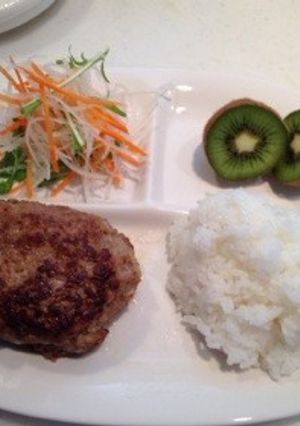 ワンプレートハンバーグ-レシピのメイン写真