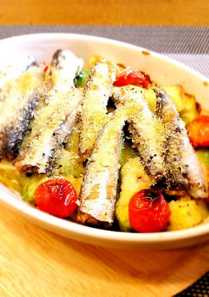 アボカドとオイルサーディンのパン粉焼き-レシピのメイン写真