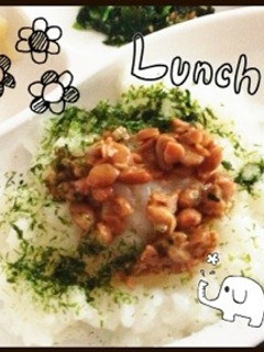 離乳食♡娘パクパク納豆あおのりご飯-レシピのメイン写真
