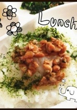 離乳食♡娘パクパク納豆あおのりご飯-レシピのメイン写真