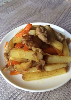 新ジャガと豚バラのカレー炒め-レシピのメイン写真
