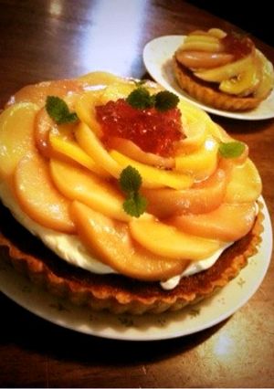 ☆桃のコンポートタルト☆-レシピのメイン写真