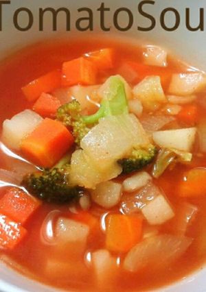 野菜たっぷりトマトスープ-レシピのメイン写真