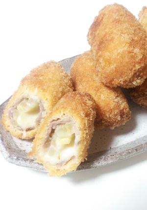 たくあんとチーズの豚肉巻きフライ-レシピのメイン写真