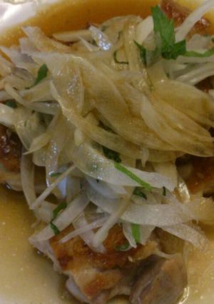 鶏もも肉のシャキシャキ新たまのせ-レシピのメイン写真
