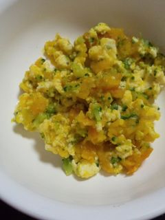 離乳食中期 南瓜とブロッコリーの白和え☆-レシピのメイン写真