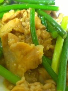 にんにくの芽と豚肉のスタミナ炒め-レシピのメイン写真